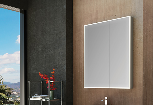 Freestanding STAK Trio Vanity Freestanding frame & countertop with solid surface shelf
